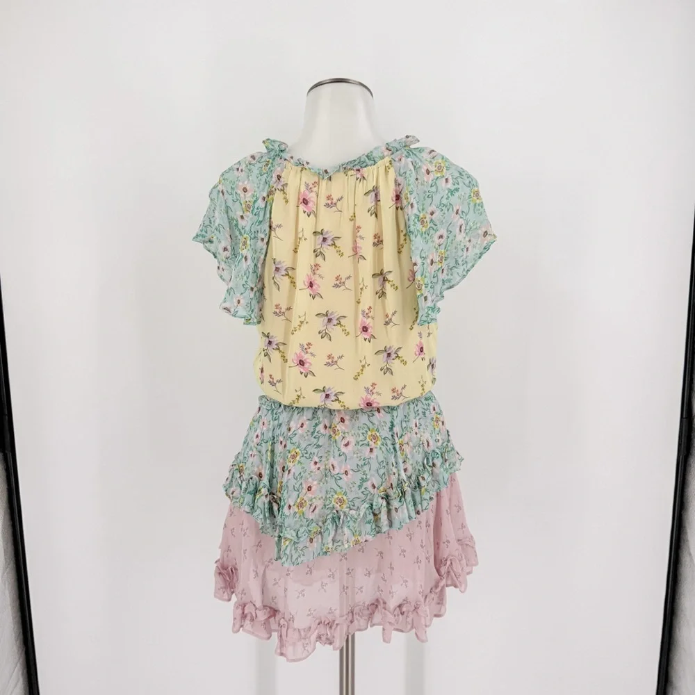 Yumi Kim Floral Mini Dress in Yellow, Blue, and Pink - Picture 6 of 10